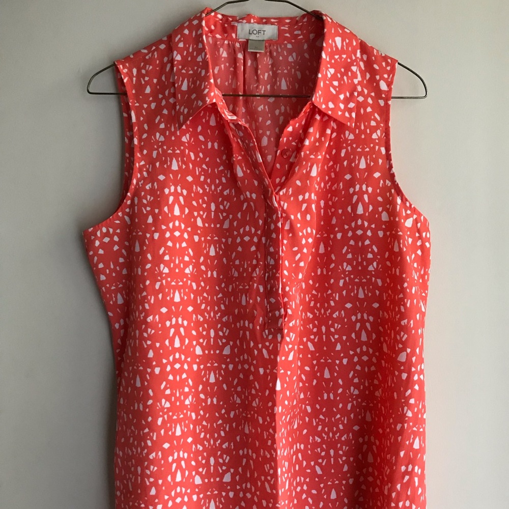 Orangey-Red Blouse